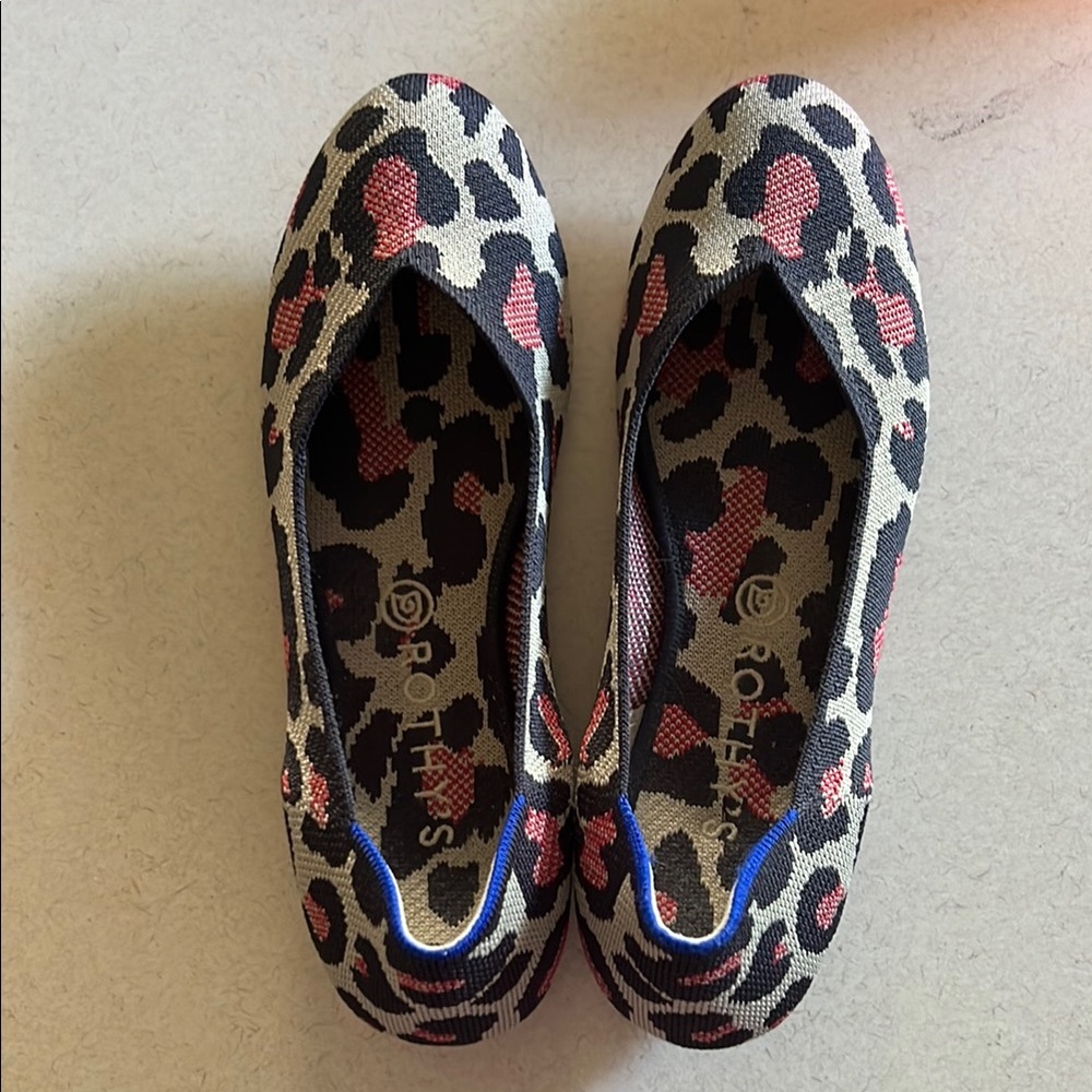 Rothy's Red and Black Flats Stylish Loafers